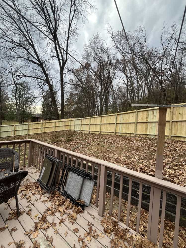 Wood fence installed by Flyway Fence Co.
