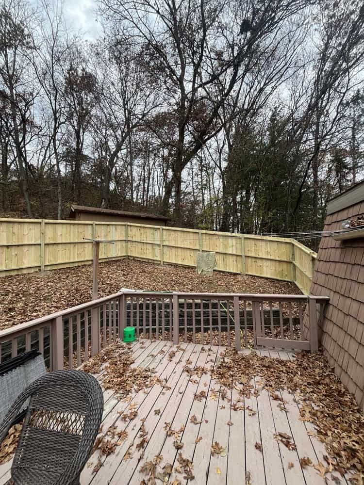 Wood fence installed by Flyway Fence Co.