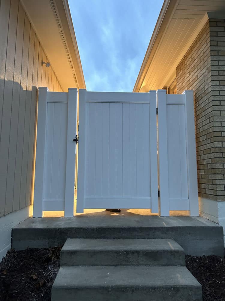 Vinyl fence gate - residential fence installation